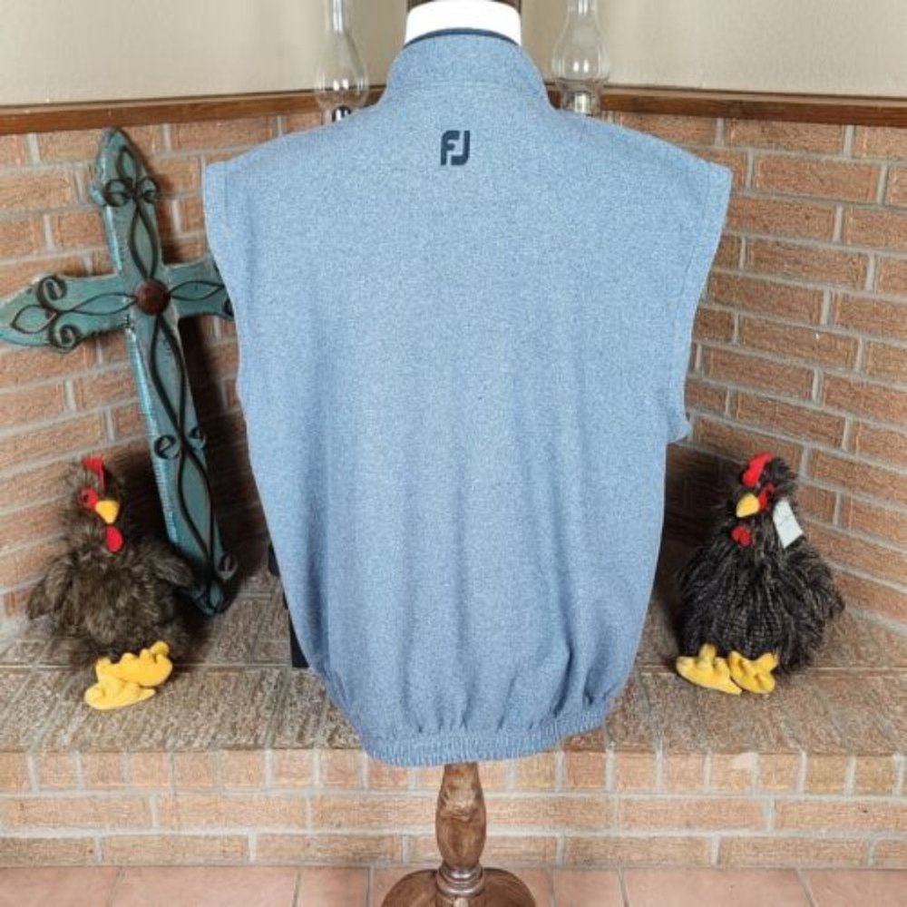 FootJoy Fleece Golf Vest Gray Size L NO SLEEVES Sugarbush Golf Club - Picture 3 of 7